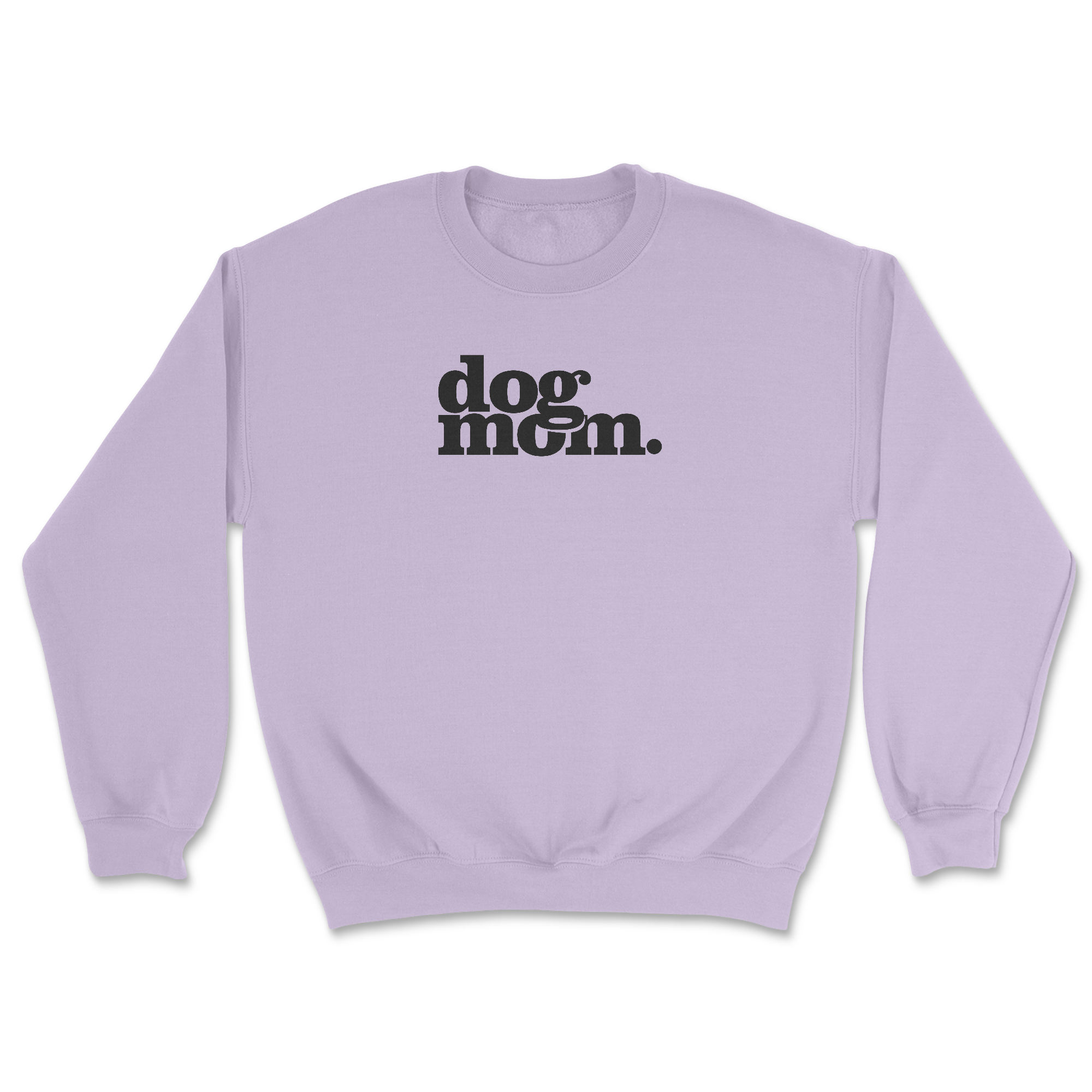 Dog Mom (Black) - Lavender (Adult Crewneck)