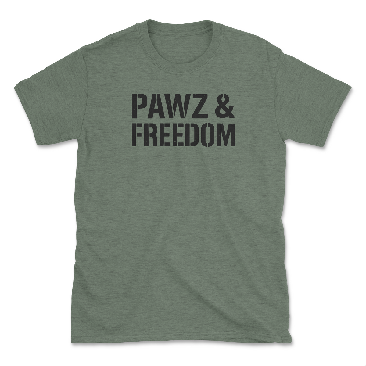 Pawz & Freedom (Front Print) (Adult Short Sleeve T-Shirt)