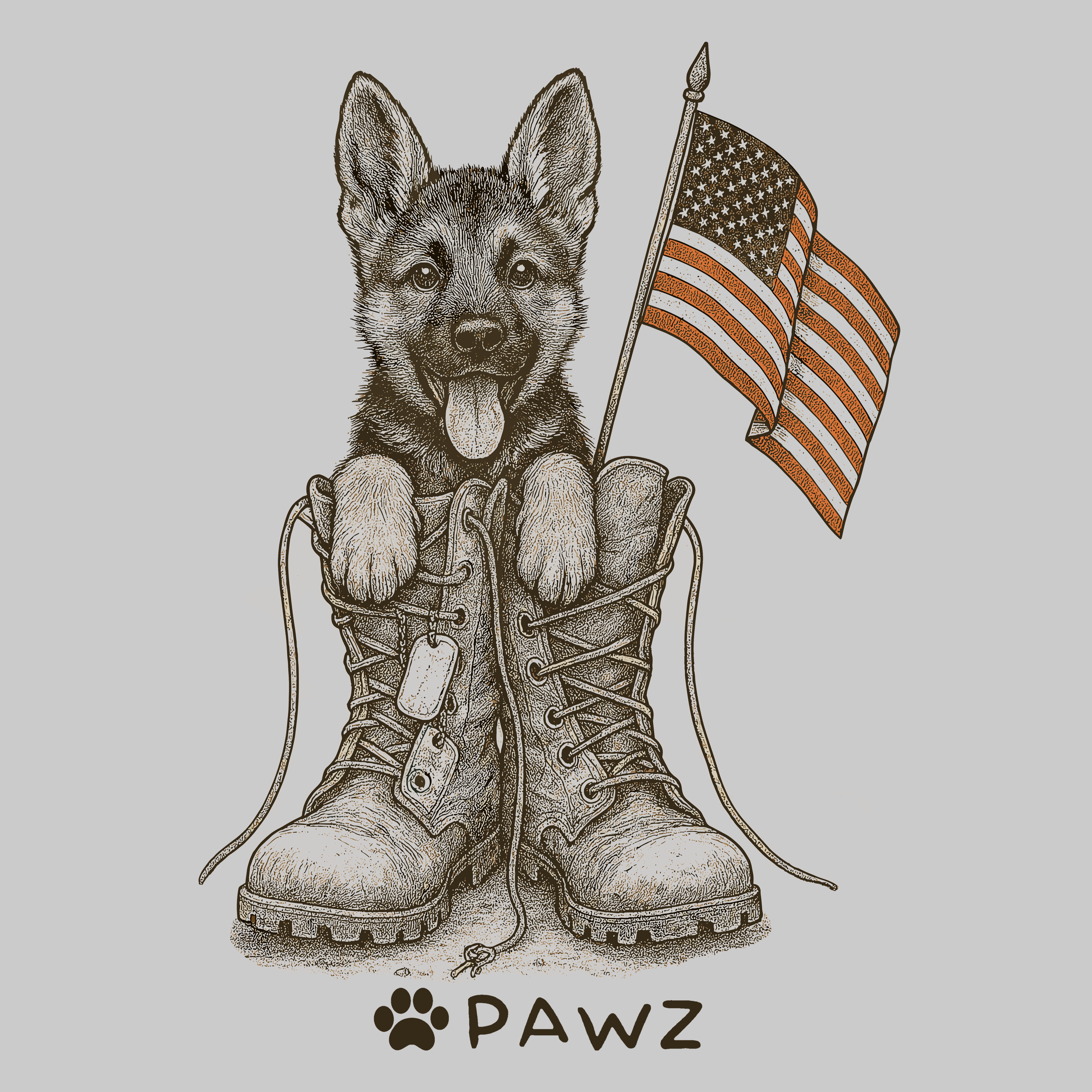 Dog Tag Defender (Adult Short Sleeve T-Shirt)