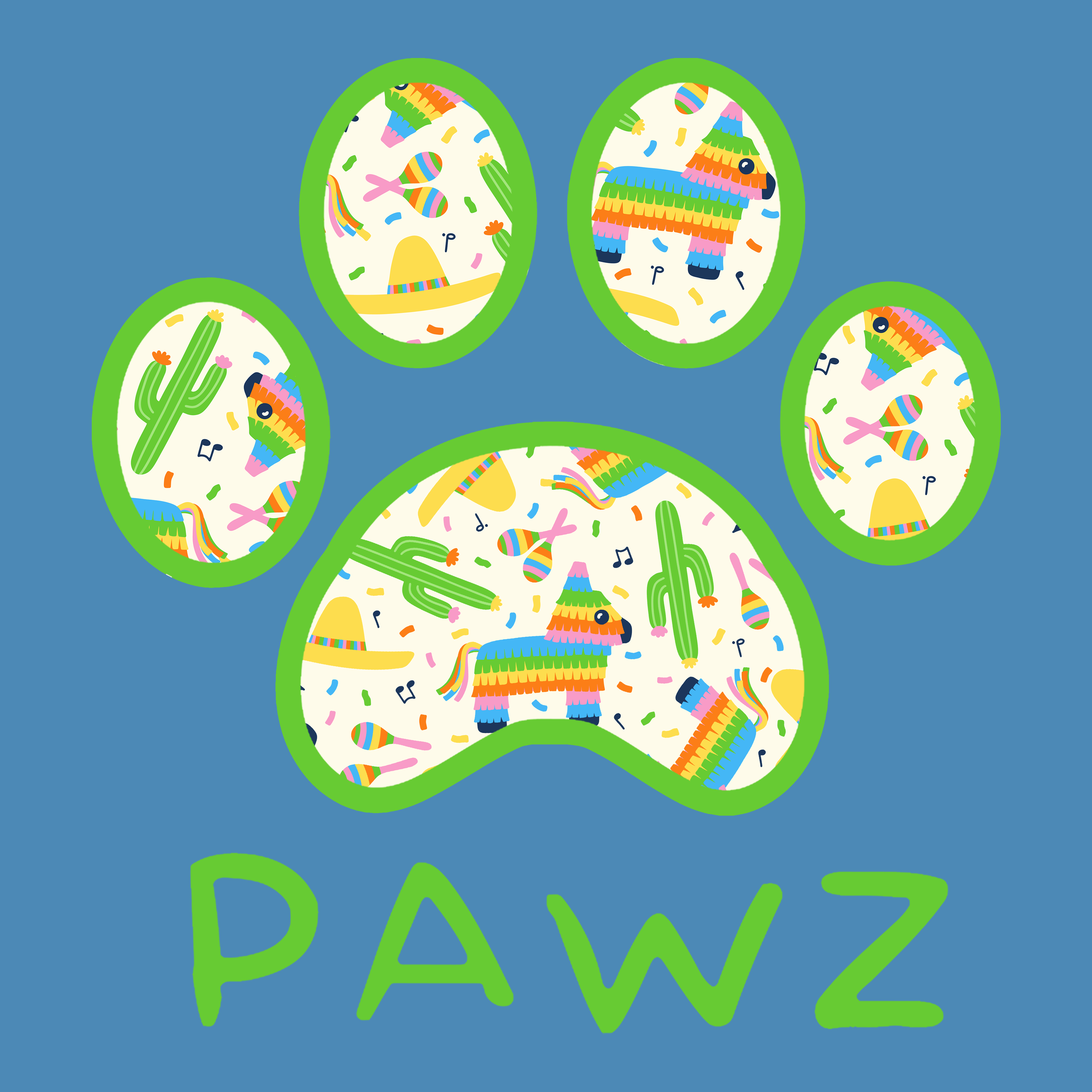 Piñata Pawz (Adult Short Sleeve T-Shirt)