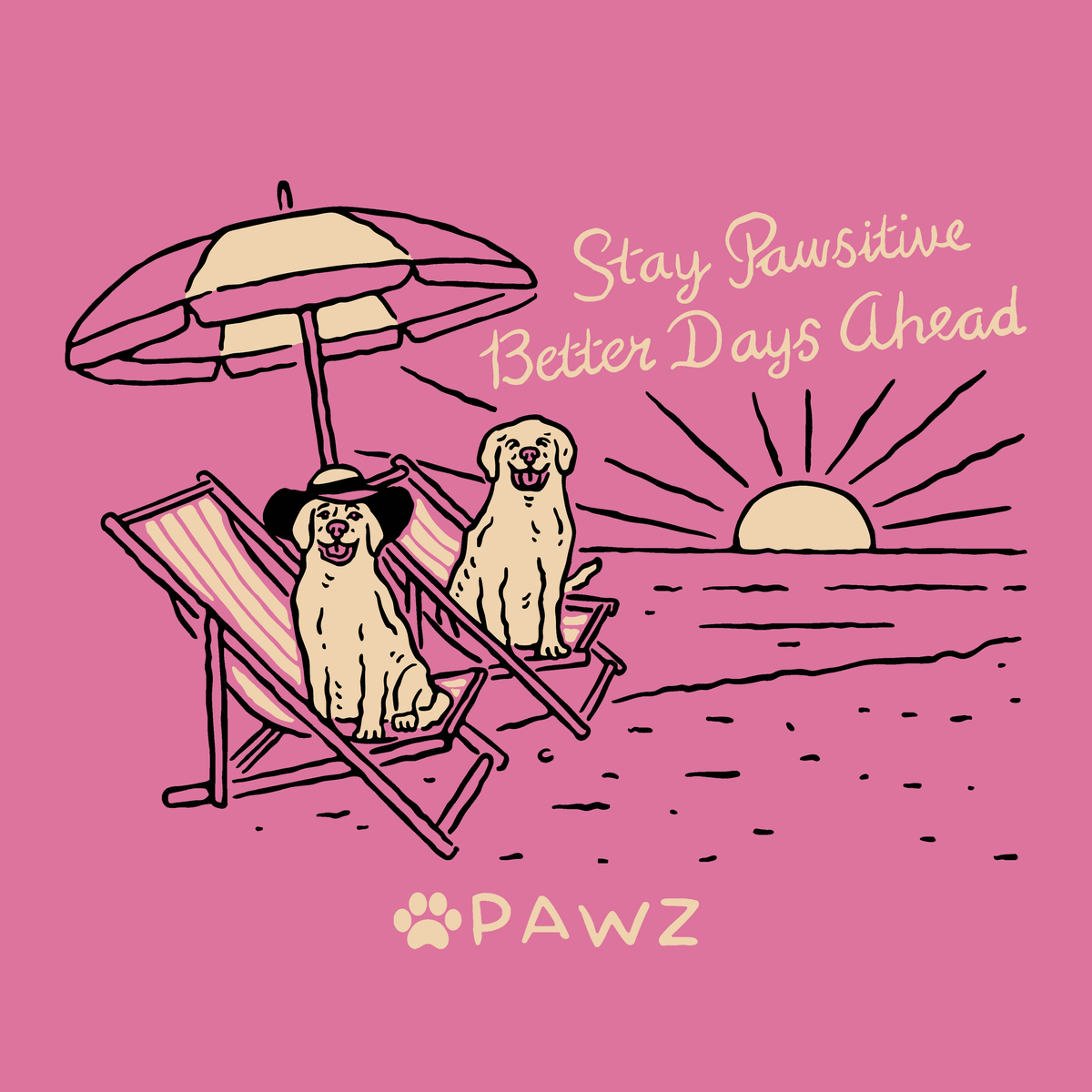 Stay Pawsitive (Adult Short Sleeve T-Shirt)