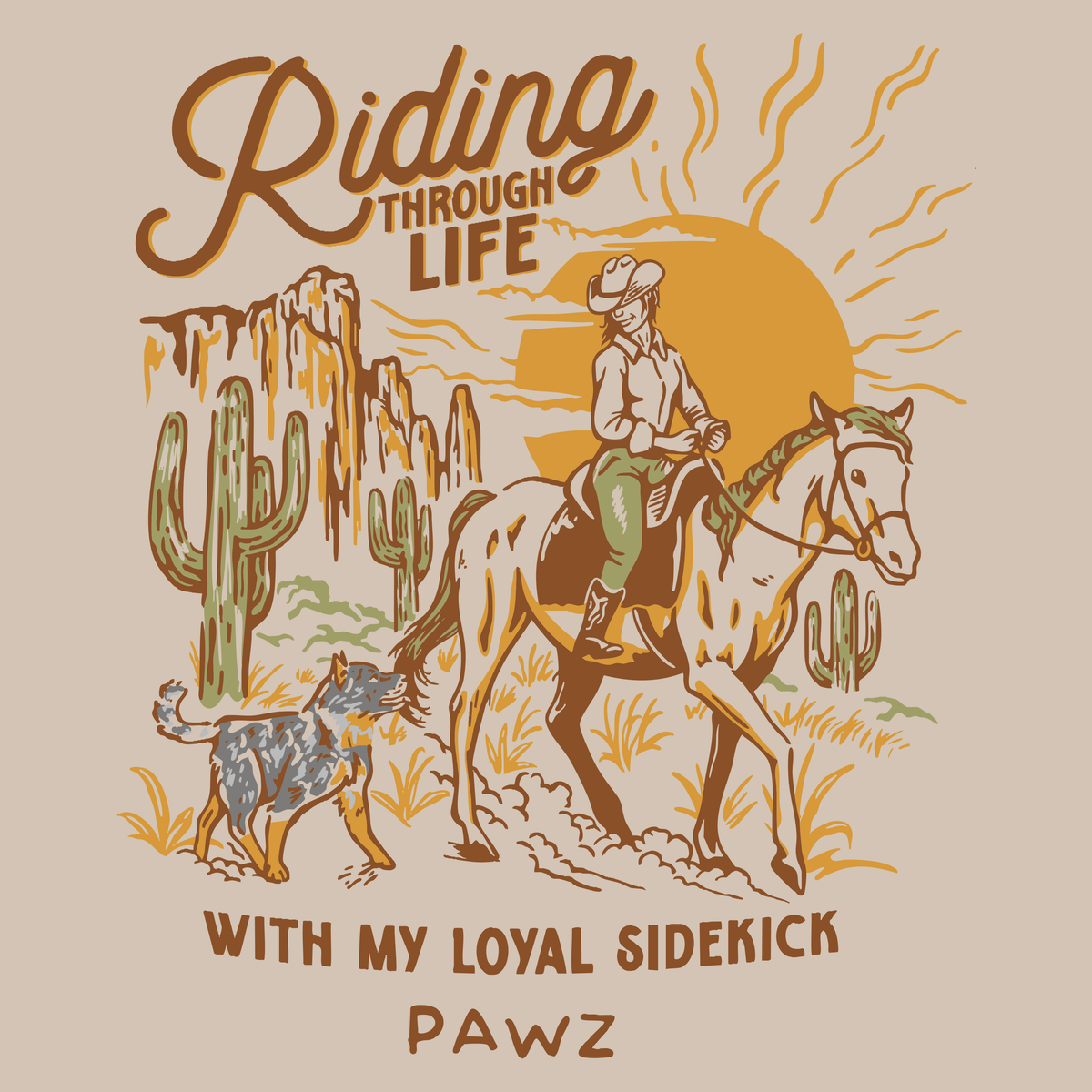 Blue Heeler Loyal Sidekick (Adult Short Sleeve T-Shirt)