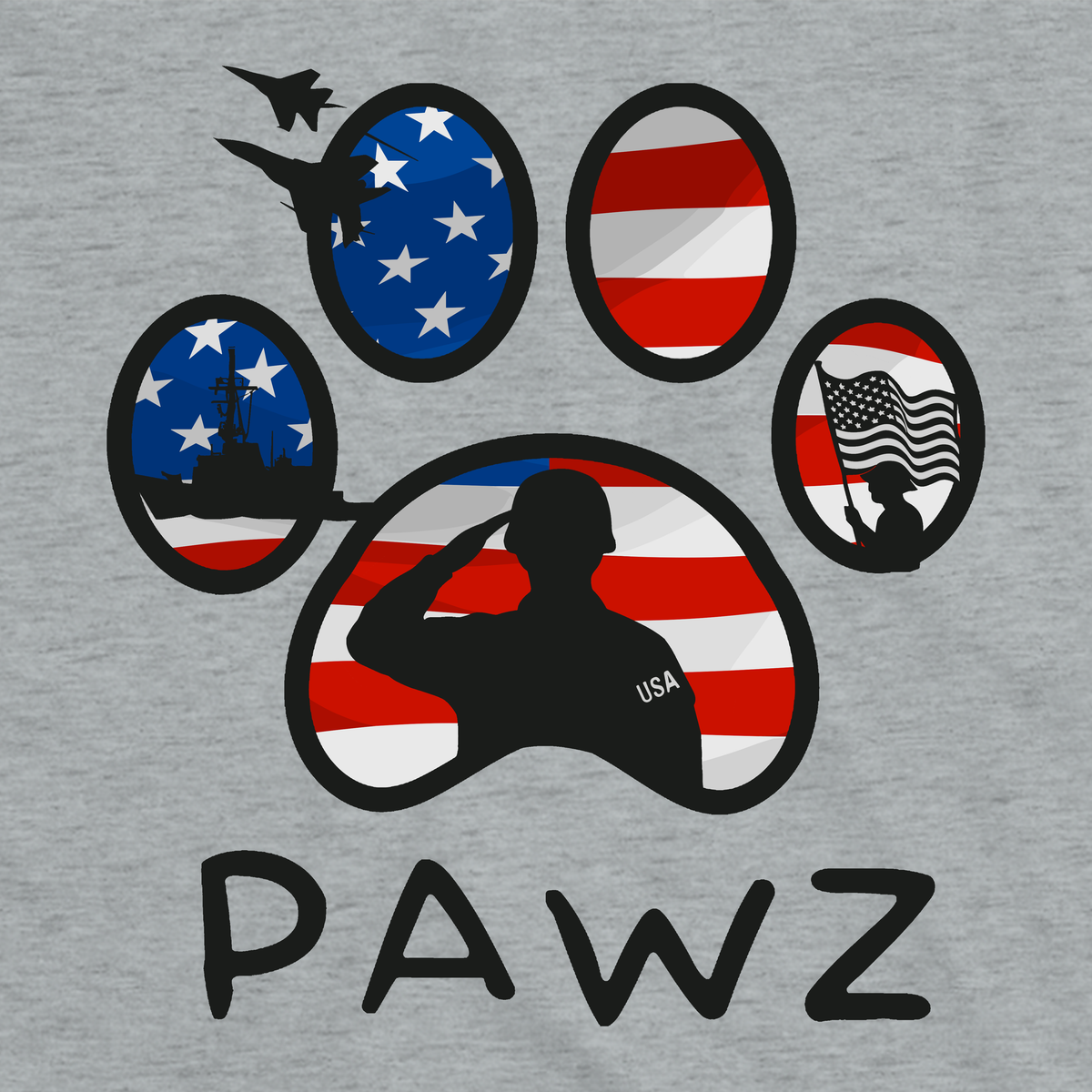 Memorial Paw (Adult Short Sleeve T-Shirt)